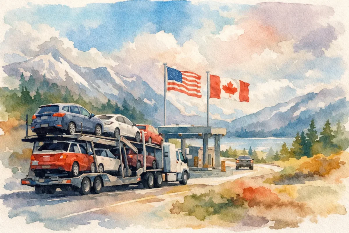 Vehicle Transport Across the U.S.-Canada Border