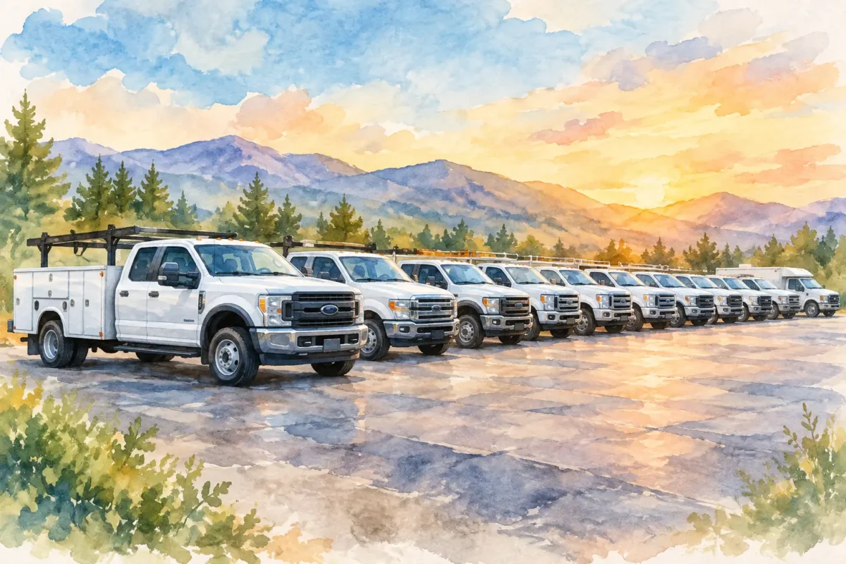 A Fleet Import Example for 12 Work Trucks